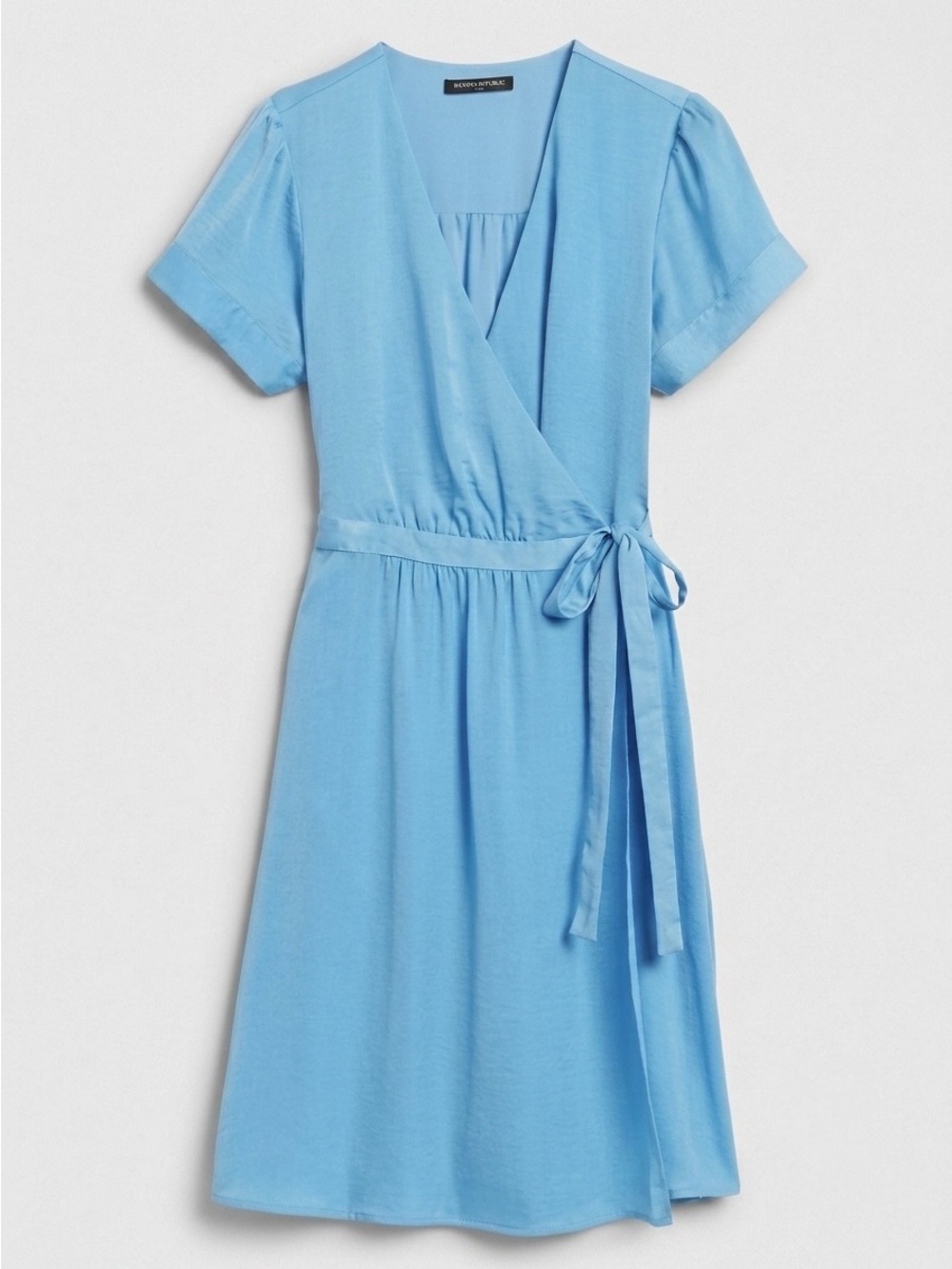 Banana Republic Factory Light Blue Wrap Dress with Tie Waist